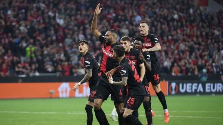 bayer leverkusen empata com a roma pela semifinal da liga europa 1715288378213 v2 900x506