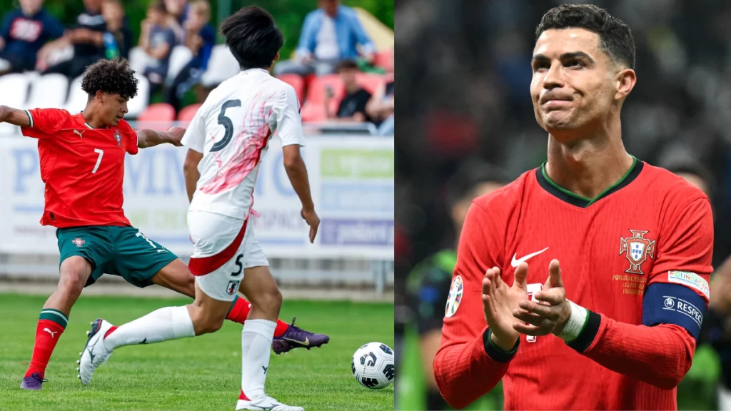 cristiano ronaldo felicito a su hijo por debut en seleccion de portugal sub 15